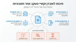 שולחן עבודה מבולגן עם קבלות ומסמכים