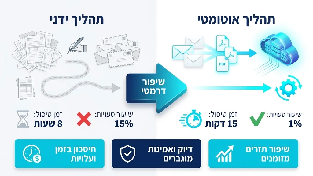 סנכרון אוטומטי של מסמכים פיננסיים לענן