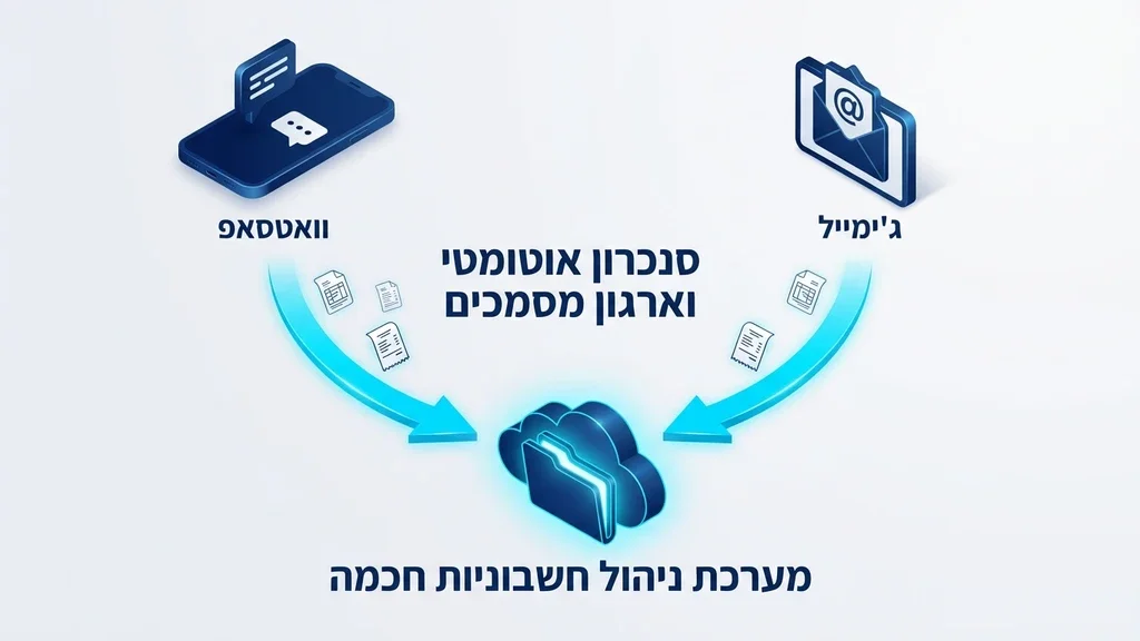 סנכרון מסמכים מתיבת הדואר האלקטרוני