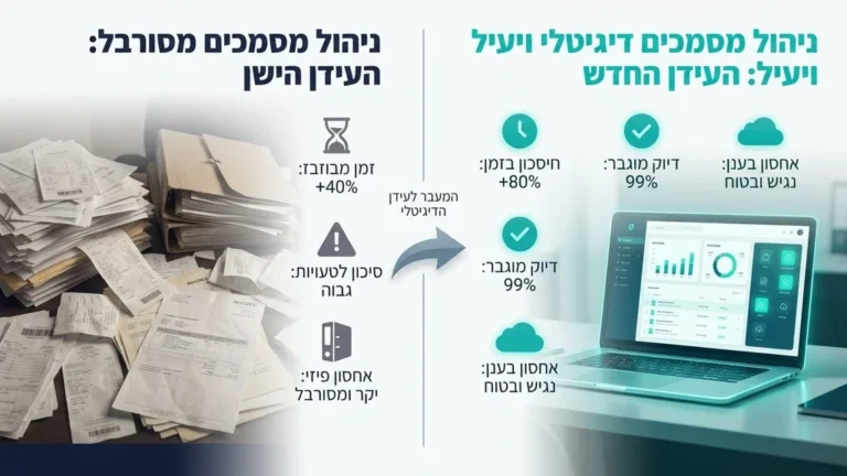 מעבר מניירת ידנית למערכת דיגיטלית חכמה